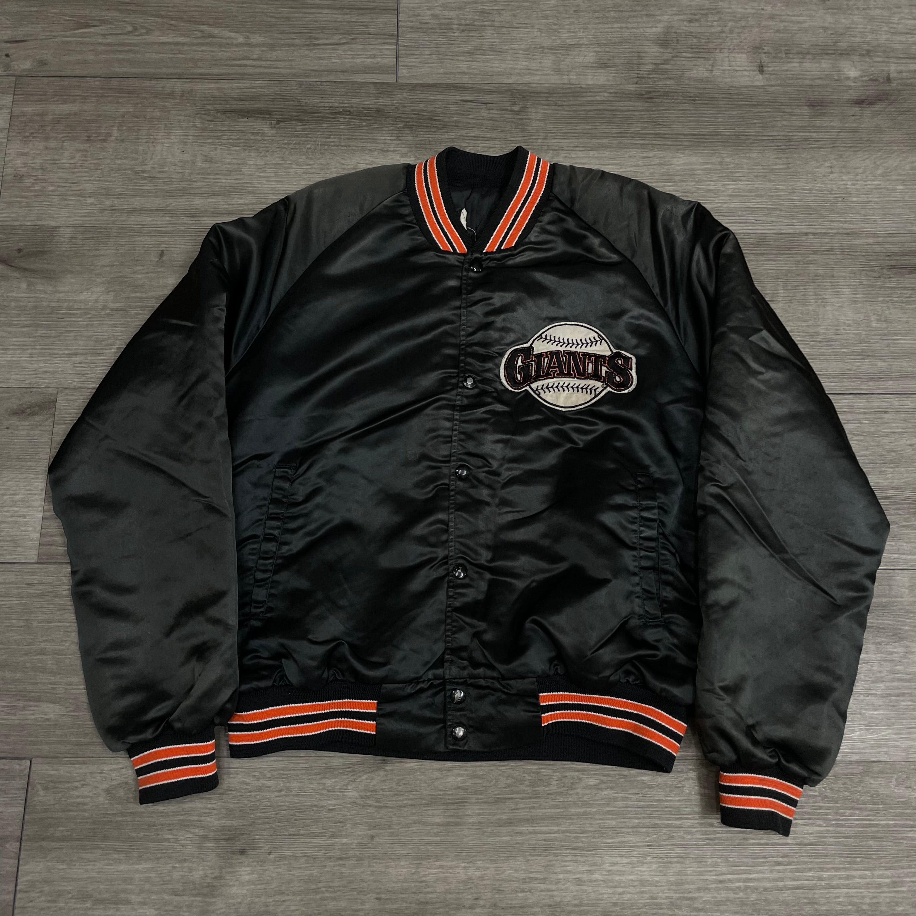 Vintage SF Giants Chalk Line Satin Jacket Size Large (Fits M-L