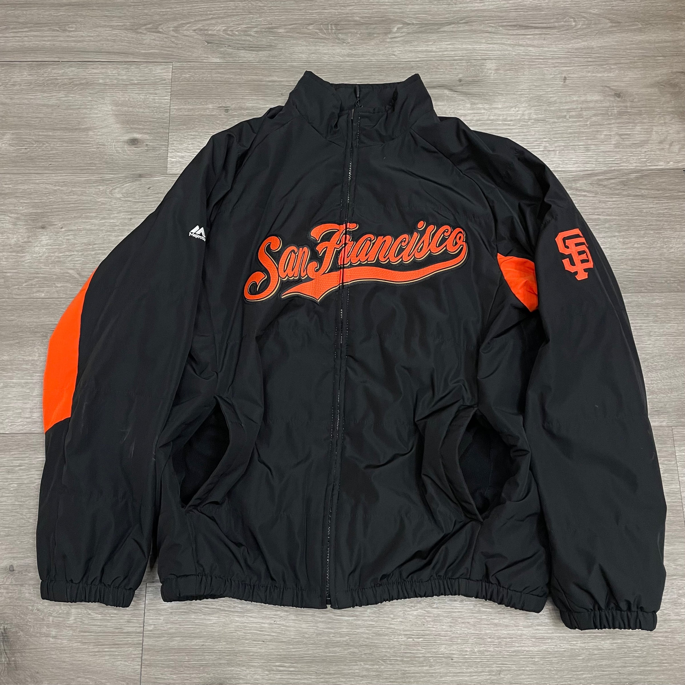 Majestic San Francisco ジャケット M Men's San Francisco Giants Majestic Black On-Field Therma