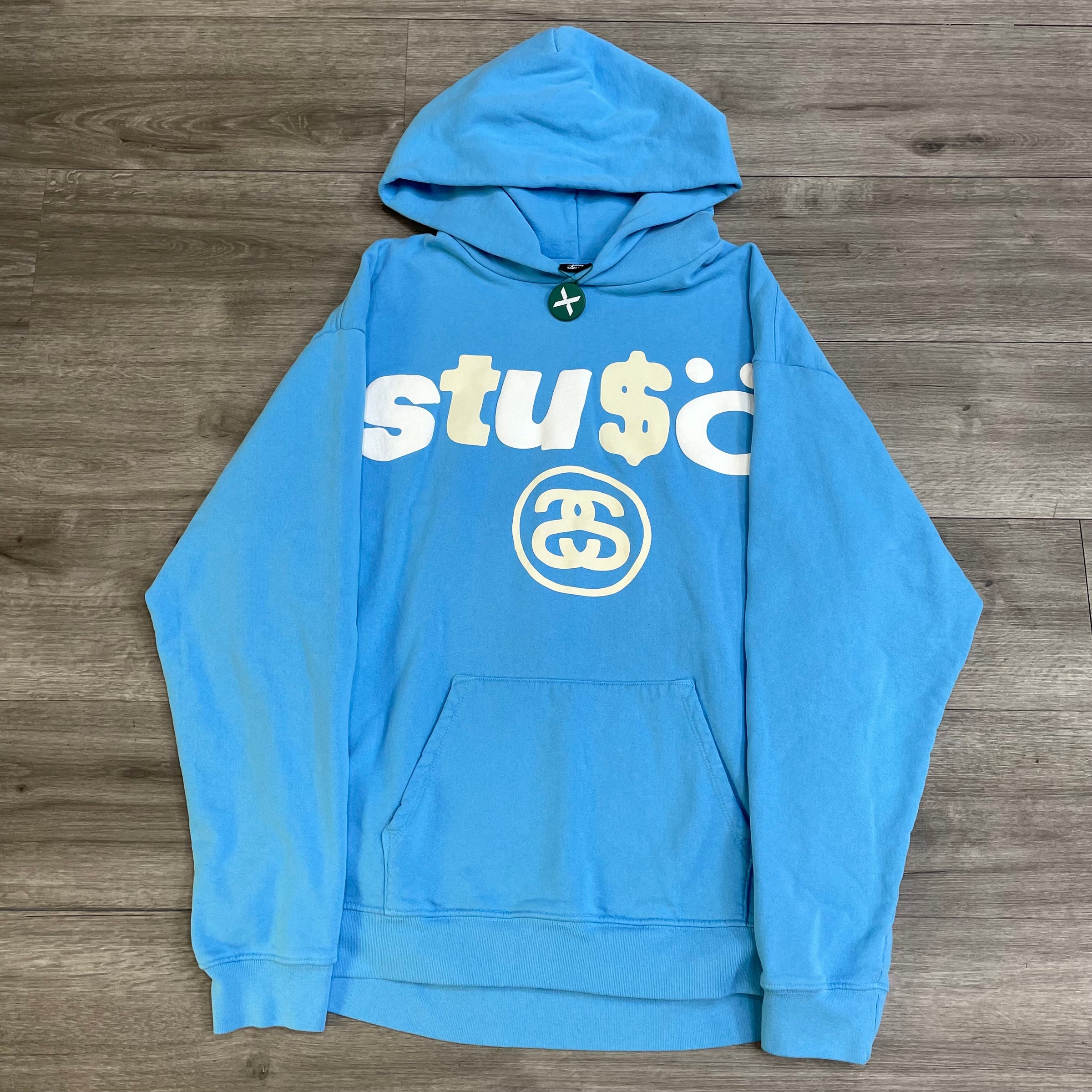 Stussy Cactus Plant Flea Market 8 Ball Pigment Dyed Hoodie Size