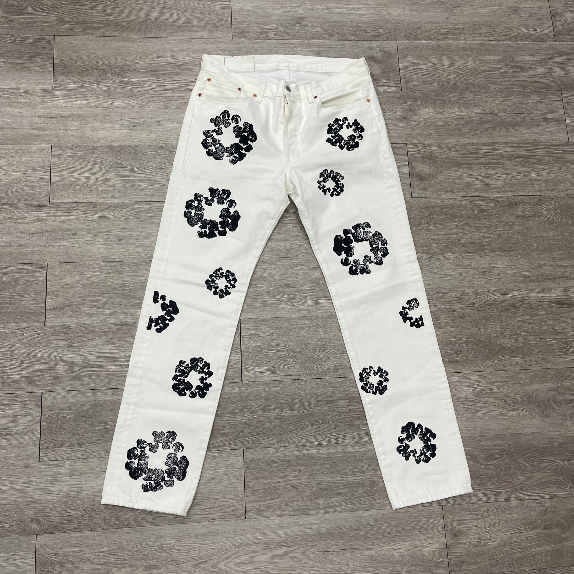 Denim Tears Jeans White/Black Size 34x34 $350 | Archived SF