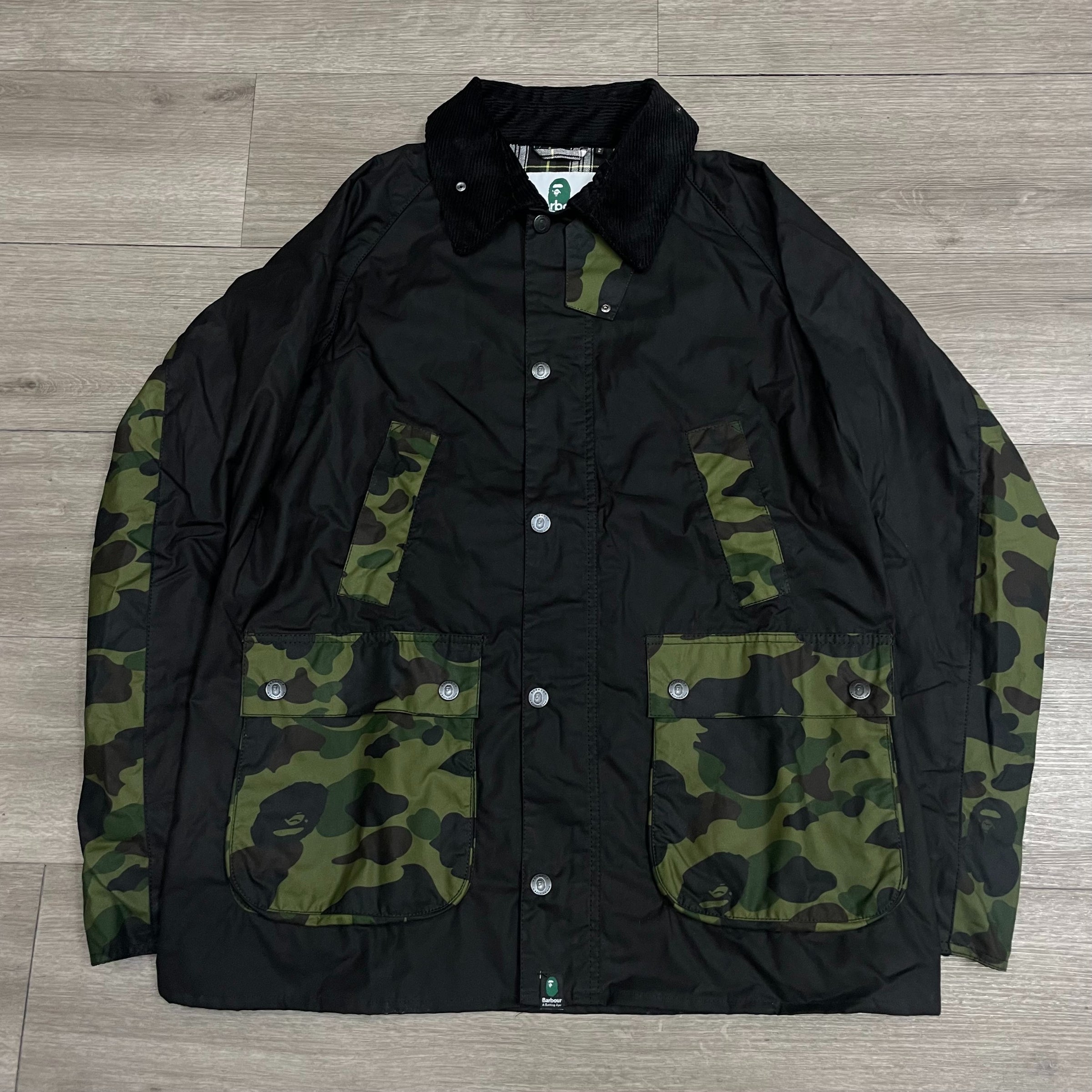 Bape Barbour 1st Camo Bedale Jacket Size XL $250 | Archived SF
