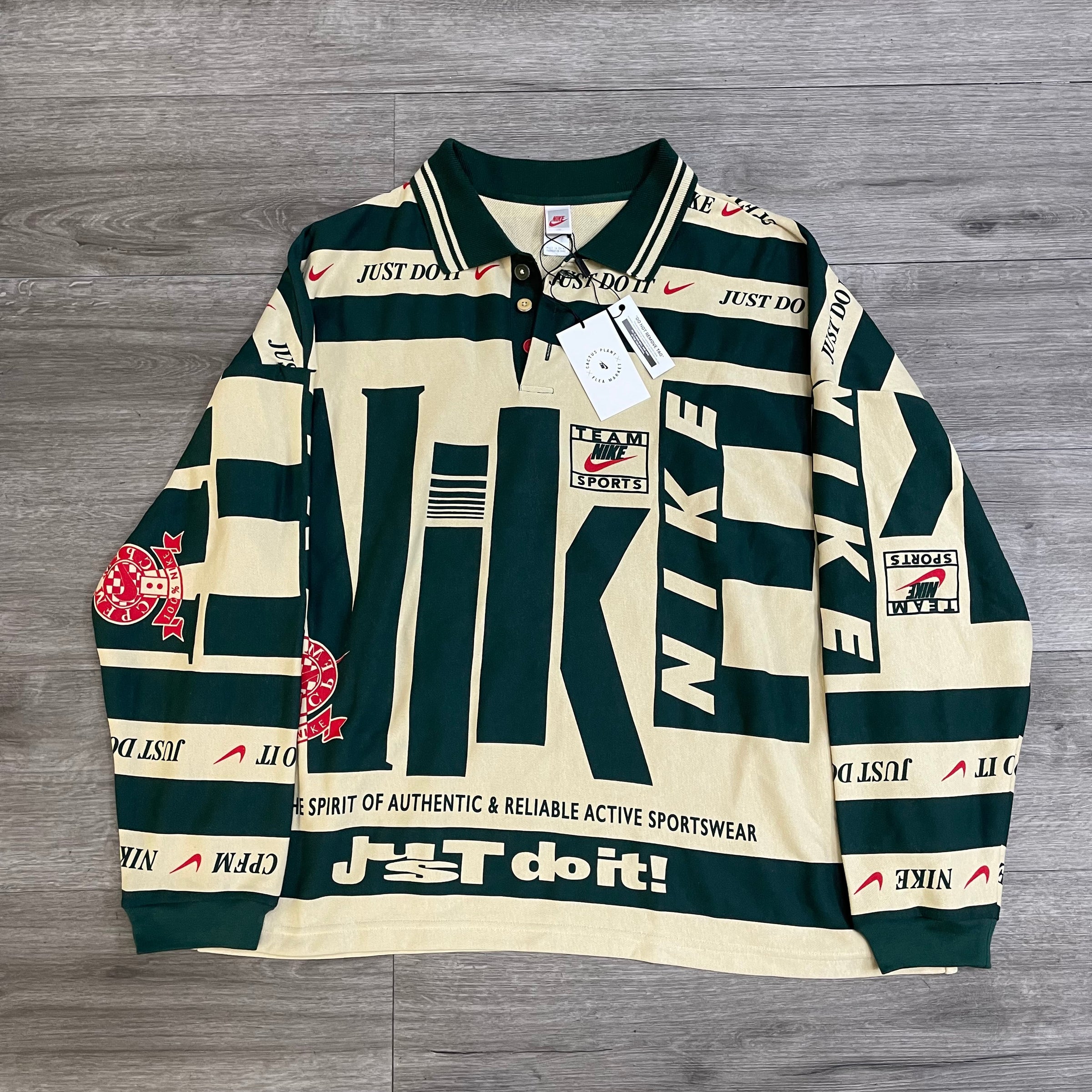 NIKE × Cactus Plant Flea Market Polo L-ATEEZ サンサイン入りポラロイド