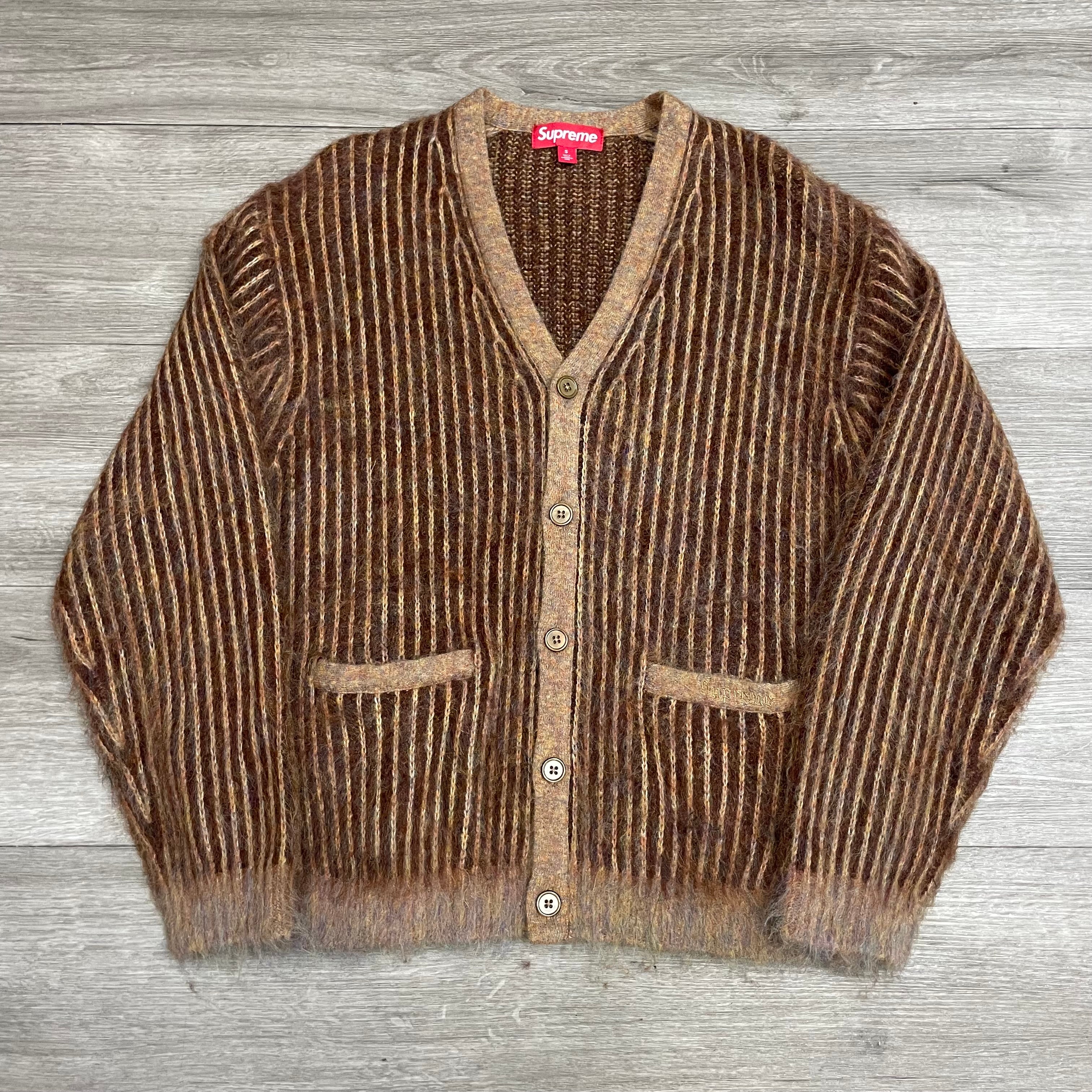 Supreme 2-Tone Mohair Cardigan Sweater Size Small $150 | Archived SF