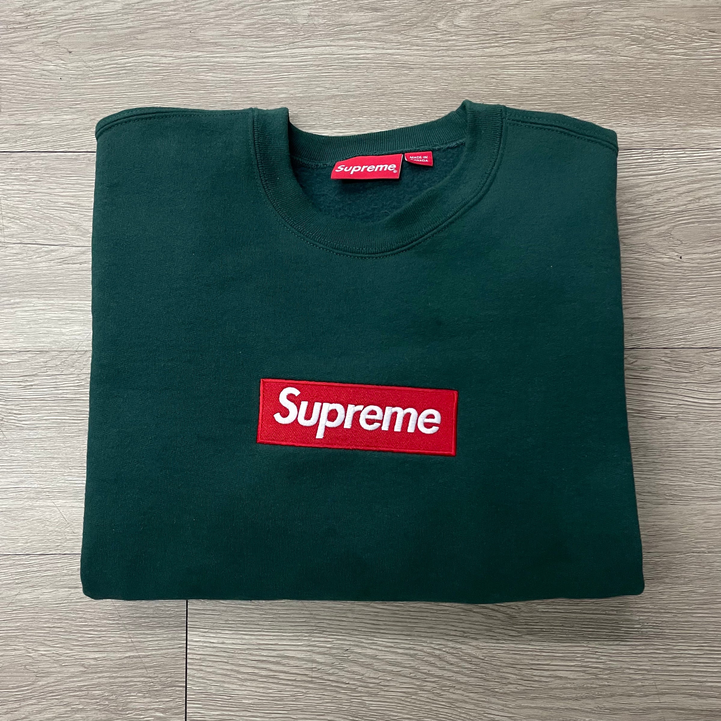 Supreme Box Logo Crewneck Dark Pine (FW22) Brand New Size Medium $200