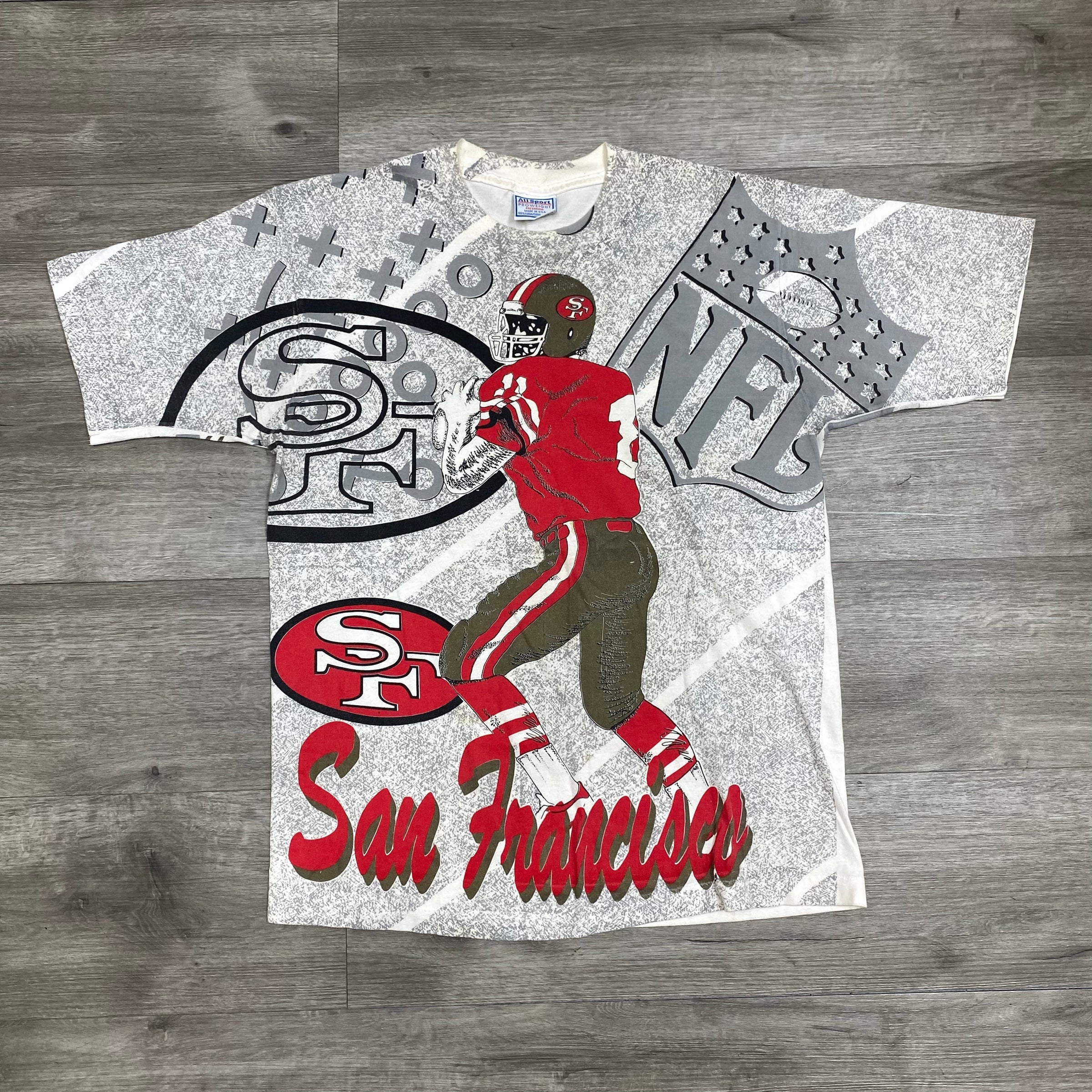 Vintage San Francisco 49ers Starter All Over Print T Shirt 