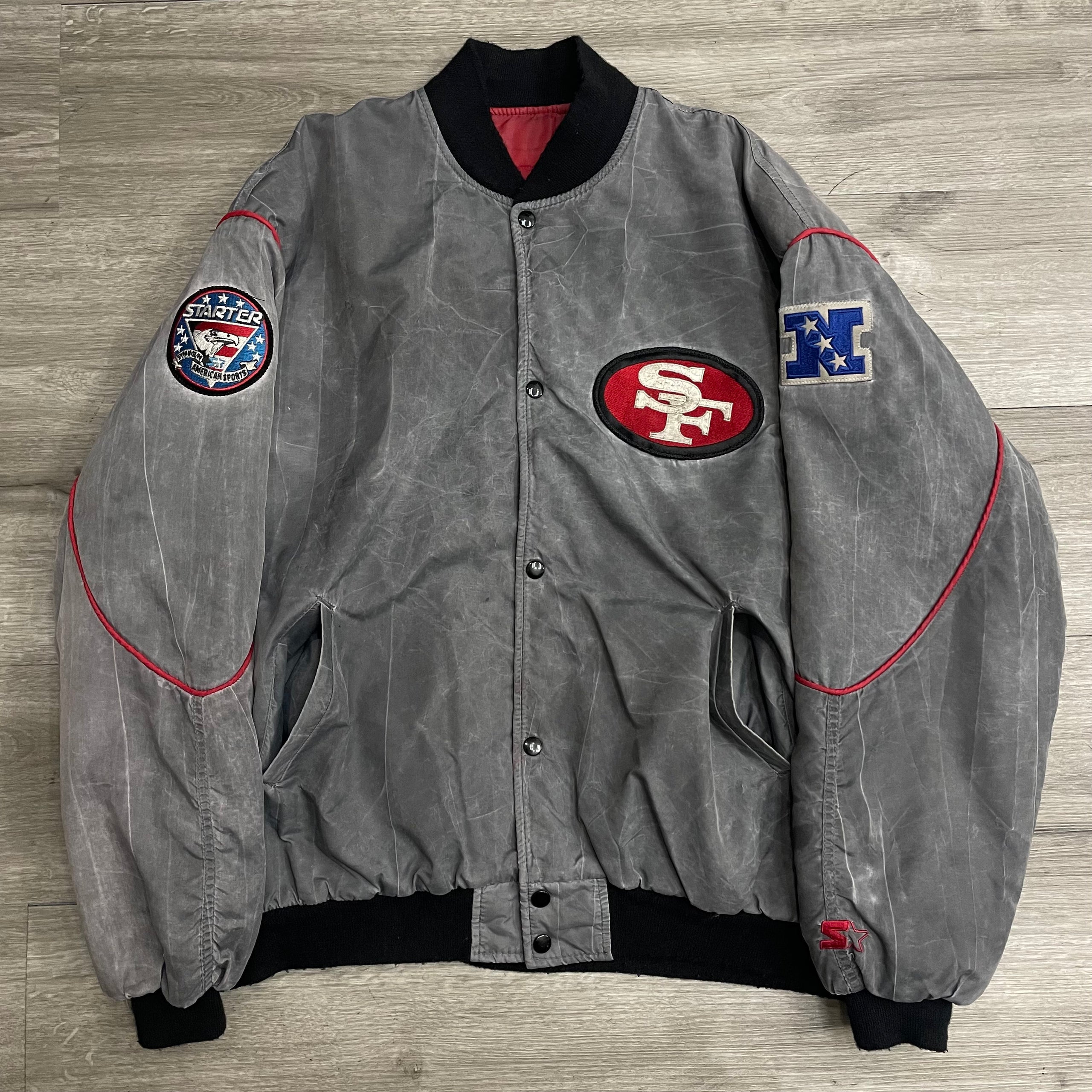 90's Starter SF 49ers Acid Wash Jacket Size XL $350