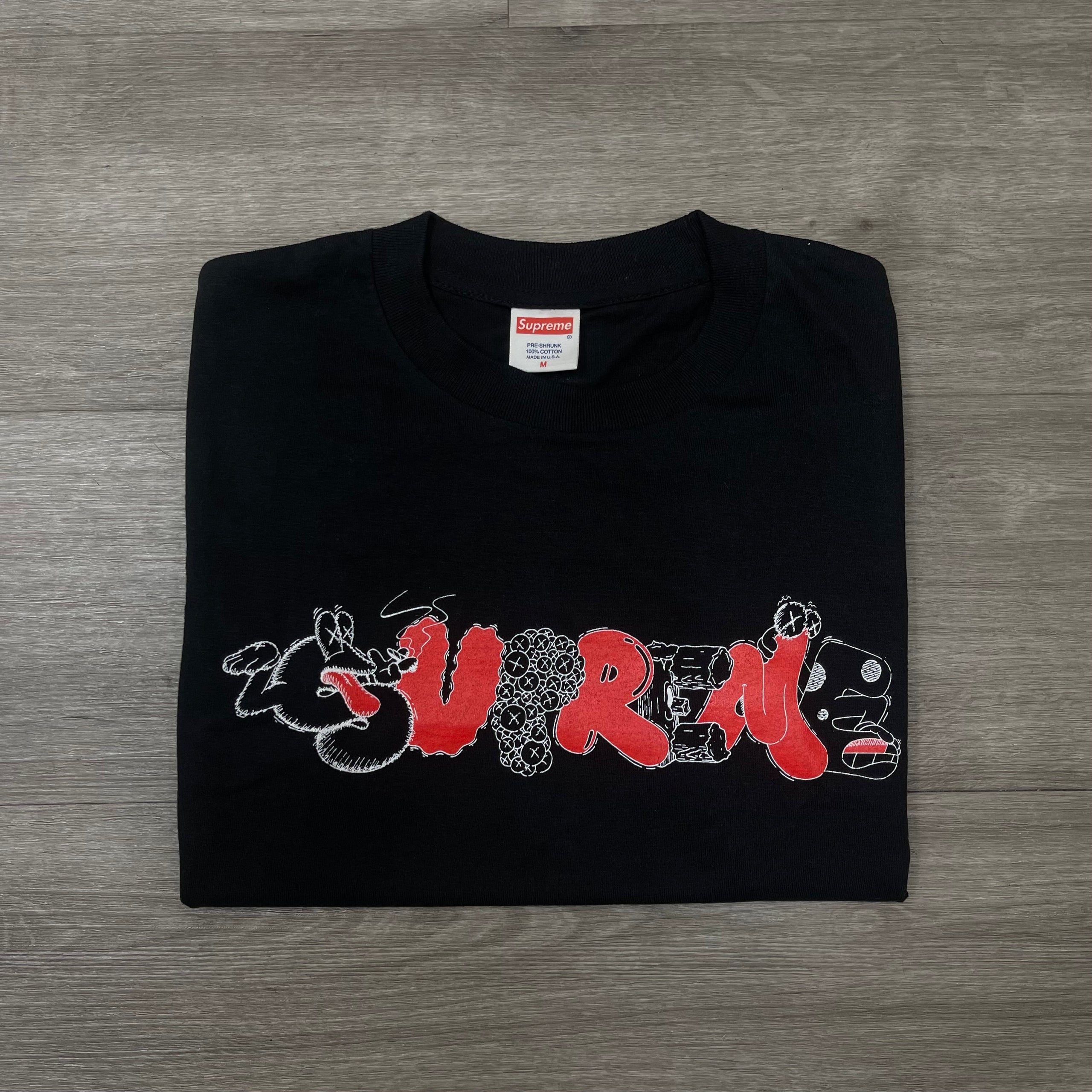 Supreme Kaws Original Fake Bubble Logo Tee (2011) Black Size Medium $260