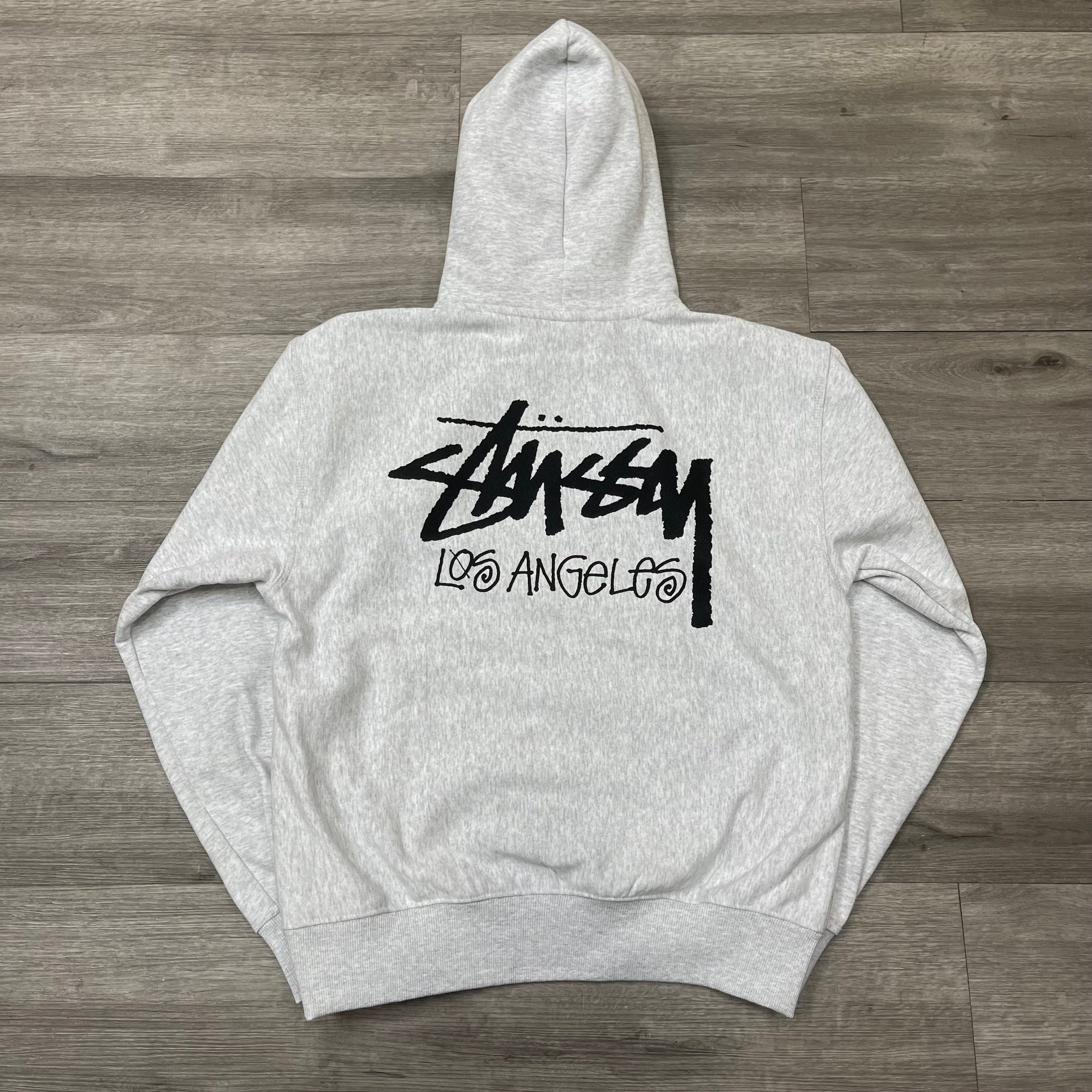 Stussy Los Angeles Pullover Hoodie Heather Grey Size Large Brand New $180