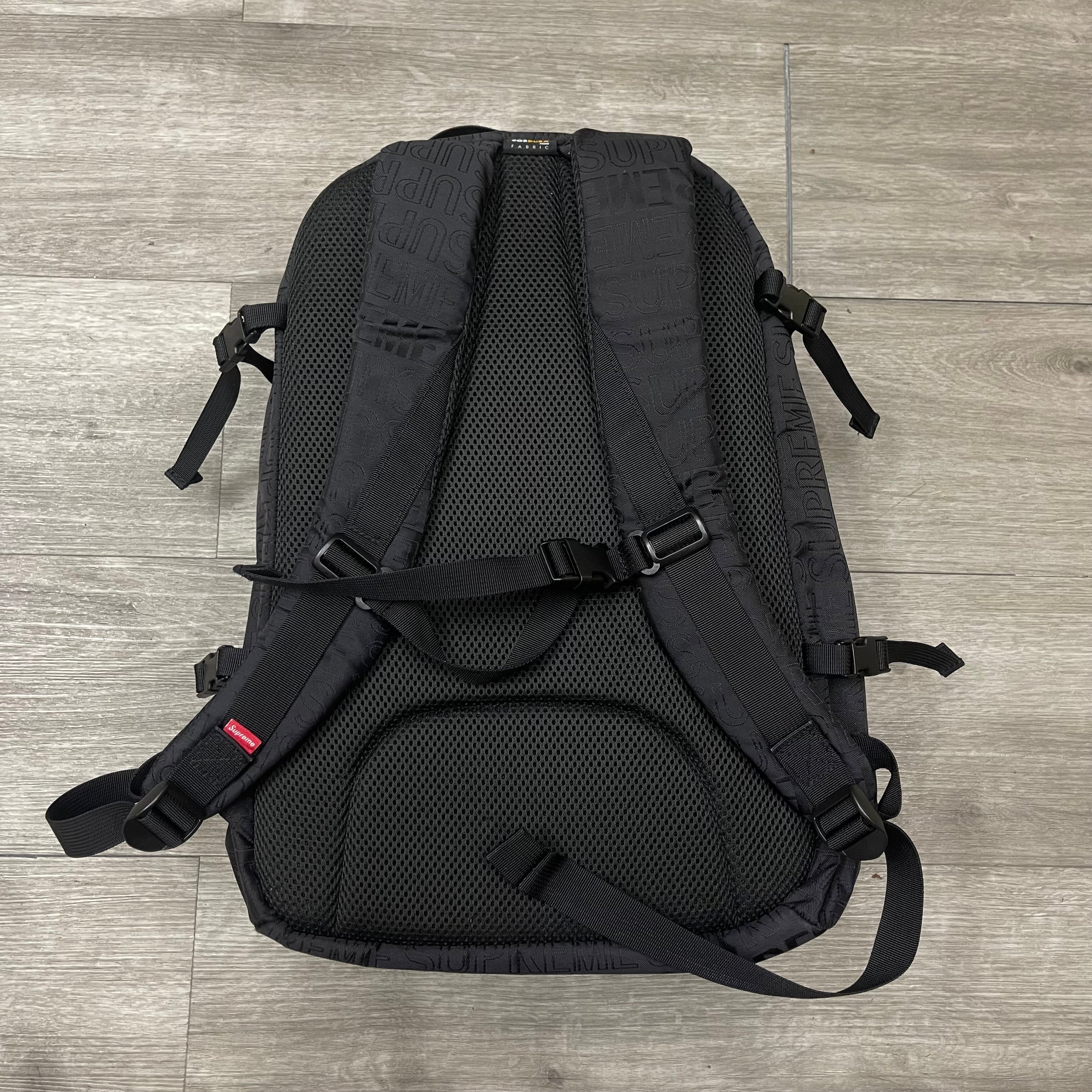 Supreme ss19 backpack black sale